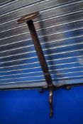 A 19th Century mahogany torchere having twist column and triple splay legs, height approx. 136cm