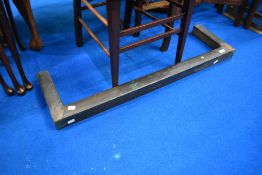 A vintage copper fire fender, internal measuring approx. 85 x 22cm