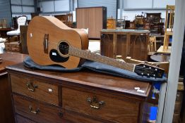 A Vantage acoustic guitar , with vinyl carry case, model VIS-1