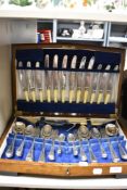 A vintage canteen of Thomas Cork cutlery.