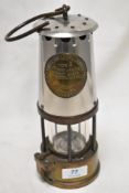 A Protector mining lamp type 6, no. 8/28.