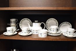A modern Royal Doulton Tapestry pattern part tea set.