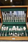A fine canteen of Slack and Barlow cutlery for twelve in a Teak case.