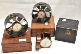 Three early 20th century Anemometer of scientific interest including J Casartelli no.573, Thos