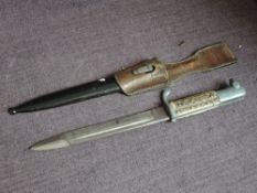 A German WW2 Dress Bayonet, blade inscibed'Zur Erinnerung an meine Dienstzeit' (In memory of my time