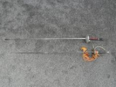 A competition Foil and a modern reproduction Rapier