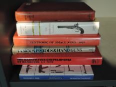 Six volumes relating to Guns, Kalashnikov Arms, Illustrated Encylcopedia of Hand Guns, Famous