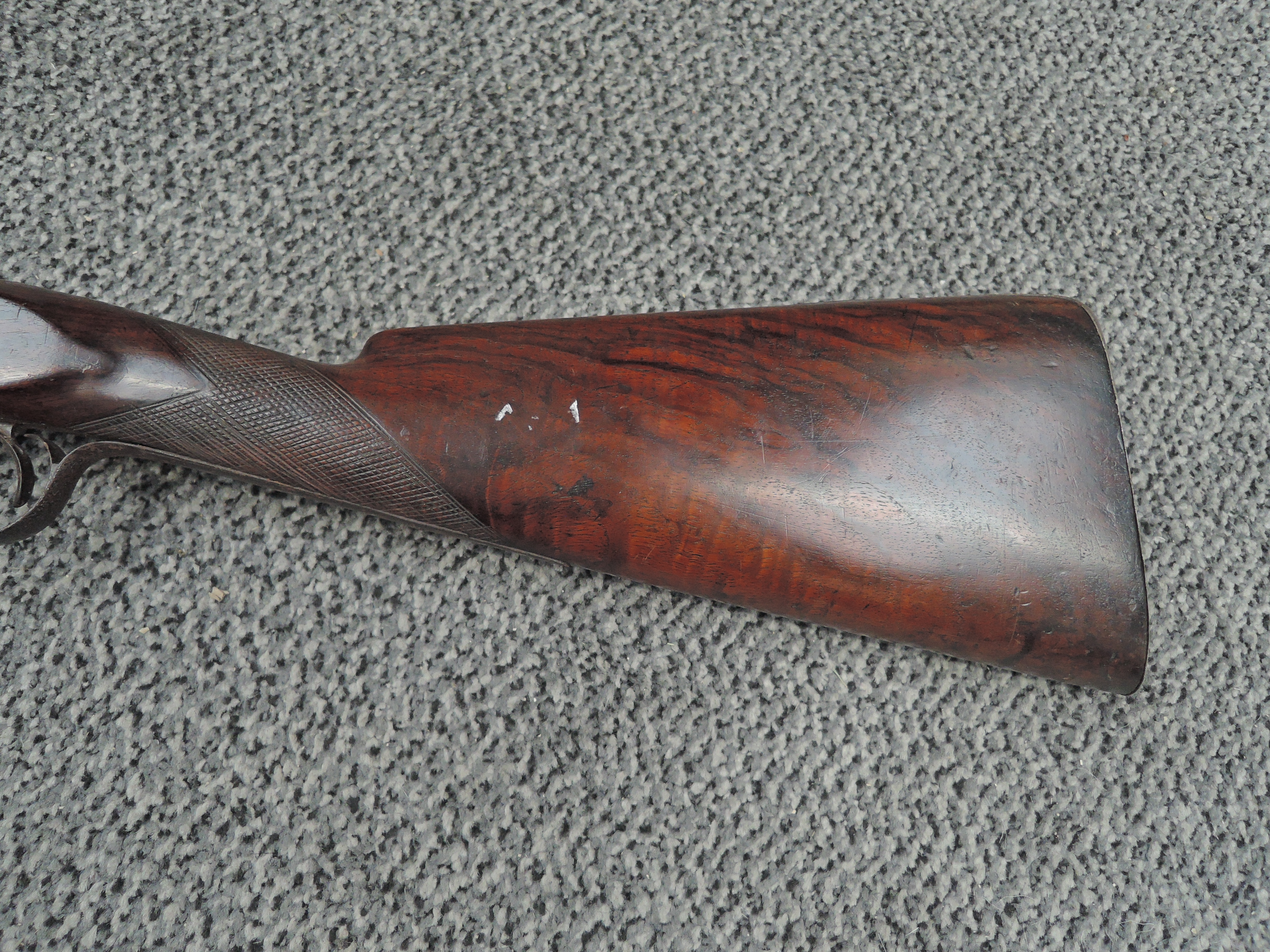 A 19th century or earlier Flintlock Musket having hexagonal and round barrel, marked on barrel in - Image 5 of 8