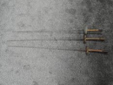 Three vintage Fencing Foils