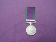 A General Service Medal 1962-2007 with Northern Ireland Clasp and Ribbon to 24469550 PTE.J.SPENCE.