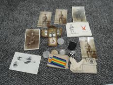 A pair of WW1 Medals to 33376 PTE.C.Rowlands.2K.S.L.T., War Medal & Victory Medal along with black