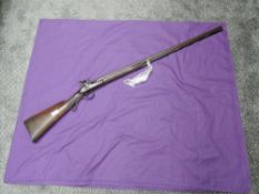 A 19th century or earlier Flintlock Musket having hexagonal and round barrel, marked on lock Jolley,