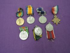 A Medal Group, 1914-15 Star, War Medal and Victory Medal to 1502 PTE.E.FISHWICK.Bord.R,
