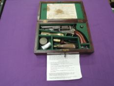 A USA Colt Five Shot Percussion Pistol possibly 1849 Pocket Pistol, Colts Patent no 79962 and