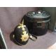 A Royal Lancaster Regiment Victorian Kings Own Officers Blue Cloth Helmet with helmet plate and chin - Image 1 of 7