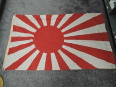 A Japanese Rising Sun Flag, possible WW2 period, size 145cm x 88cm
