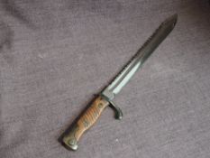 A German Mauser Bayonet model 98/05 1915 (butcher knife), marked on blade SIMSON & CO SUHL, blade