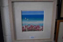 After Kathryn F (contemporary) a print entitled 'Sea Pink', indistinctly signed, 15 x 15cm,