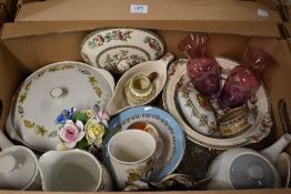 Two dinner tureens one being Staffordshire Ridgeway 'White Mist' and the other being Johnson 'Bros