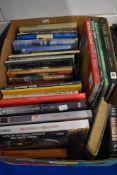 A box of books of railway interest, including LNWR and American.