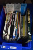A box of railways interest books, including Locospotters annual 1963.