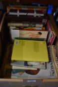 A mixed box of vintage magazines and ephemera of fashion interest, erotic interest, sewing