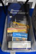 A selection of nautical items including Griffiths Cruising Toffee tin, Barrow built Submarines etc.
