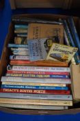 A box of books, of mixed railway interest, including vintage Ladybird books, Isle of Wight and