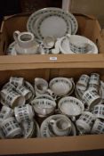 An extensive collection of Royal Doulton 'Tapestry' pattern tea and dinner wares, coffee pot,