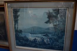After Montague Dawson, (1895-1973), a print entitled 'Pieces of Eight', signed and dated 1971, 66