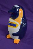A novelty ceramic McVitie's Penguin biscuit barrel.