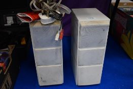 A pair of Bang & Olufsen Beovox CX100 speakers.