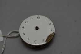 A 19th century verge fusee pocket watch movement, engraved John Manley, Chatham, No1025, retaining