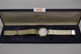 A modern ladies fashion wrist watch bearing name Hermes. With case.