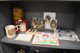 A selection of Royal coronation wares, including a large Edward and Alexandria mug.