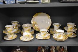 An Art Deco Taylor and Kent L375 pattern part tea service.