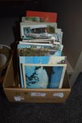 A selection of vintage postcards including black and with photographic.