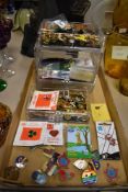 A good selection of various enamel pin badges, including tourist, cartoon and Butlins interest.