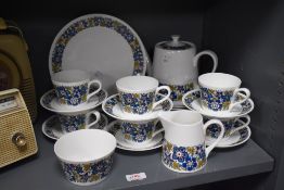 A collection of Royal Tuscan 'Nocturne' pattern tea wares.