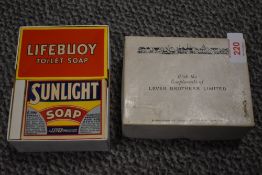 A genuine vintage Sunlight Soap advertising packet with original contents.