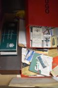 A box of Cigarette Cards & Trade Cards in albums and loose
