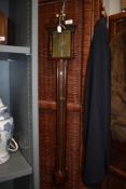 A late 18th century John Sharpe mercury stick barometer with mahogany case, brass dial.