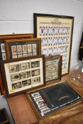 A collection of Cigarette Cards including framed sets of Taddy & Co Railway Locomotives, John Player