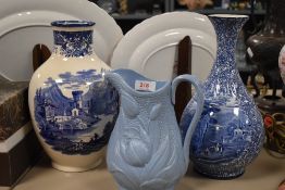 Three vintage vases including Dudson, Fenton Foley ware and Royal Doulton.
