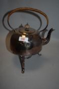 A James Chesterman of Sheffield silver plated Arts and Crafts styled spirit kettle with stand.