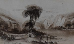 Attributed to John 'Warwick' Smith (British 1749-1831) a monochrome watercolour sketch, entitled '