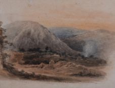 Two 19th century watercolours, landscapes, one entitled 'Studies From Nature 1820 No1' the other