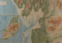 An interesting Bartholomew's 'Half-Inch to Mile' coloured pre-motorway map of North Lancashire &