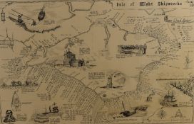 A 1980's Planaship-Maritime Publications (cornwall) plan of Isle of Wight Shipwrecks from 1804'