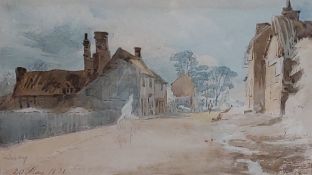 Attributed to Thomas Lindsay (1793-1861) an unfinished pencil and watercolour sketch, faintly